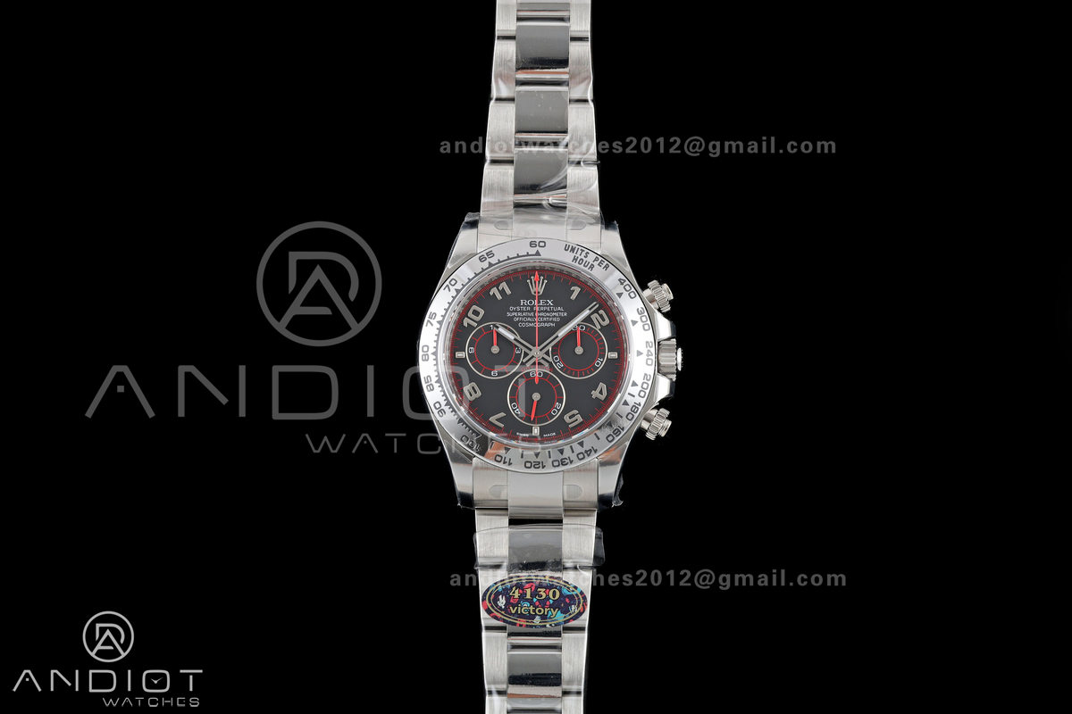 Daytona 116509 VF 1:1 Best Edition 904L Steel Black Numeral Dial on SS Bracelet DD4130